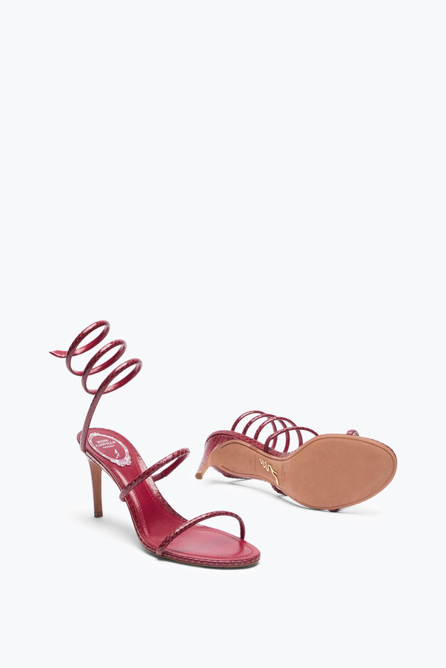 CLEO BURGUNDY AYERS LEATHER SANDAL 80