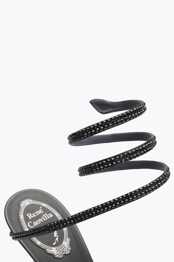 Sandalias altas con joyas negras CLEO