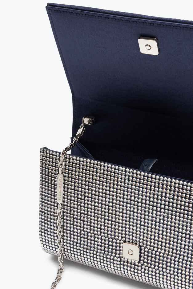 Clutch Aida Blu Con Cristalli All-Over Clutch Aida Blu Con Cristalli All-Over