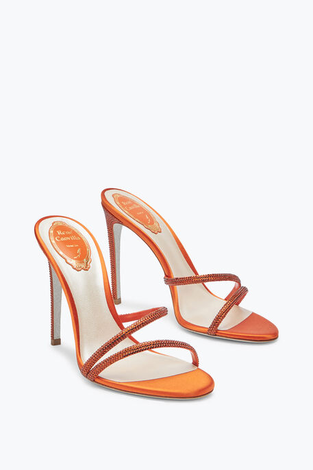 Irina Crystals Orange Mule 105