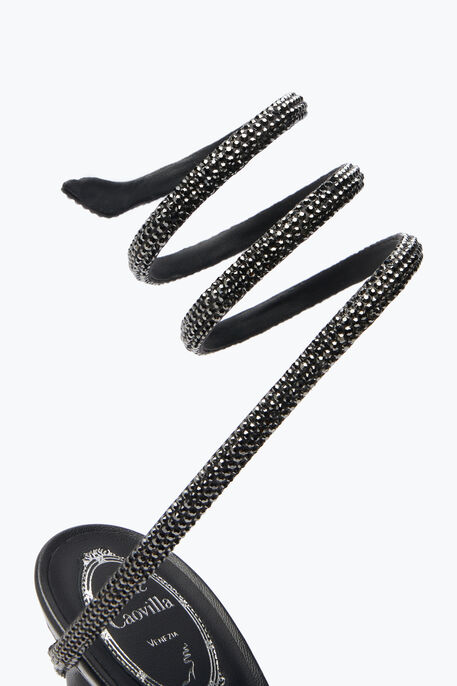 MARGOT CRYSTAL BLACK PLATFORM SANDAL 120 MARGOT CRYSTAL BLACK PLATFORM SANDAL 120