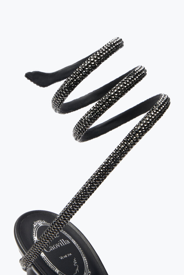 MARGOT CRYSTAL BLACK PLATFORM SANDAL 120 MARGOT CRYSTAL BLACK PLATFORM SANDAL 120