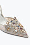 Slingbacks Con Joyas De Encaje Veneziana 75