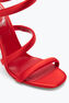 Sandale Cleopatra en satin rouge 105