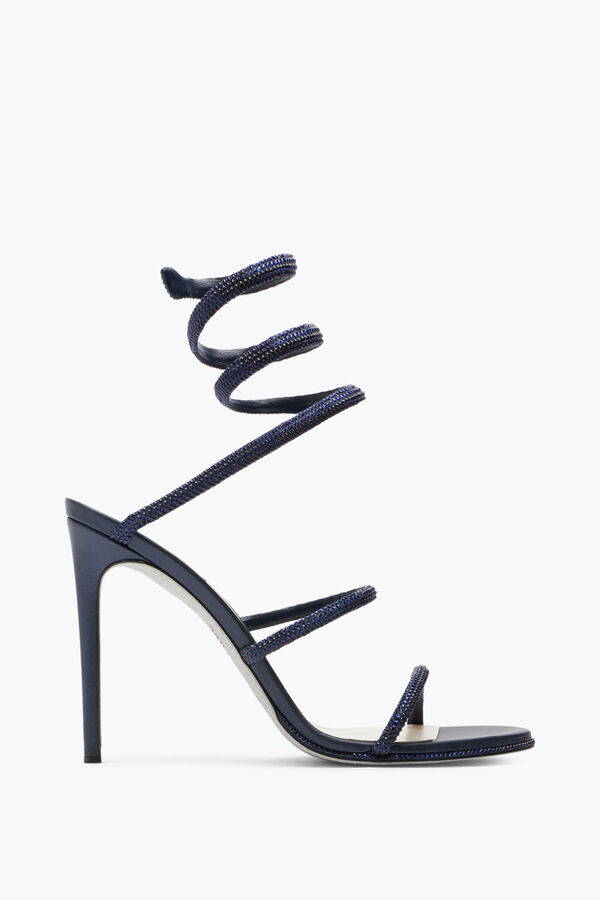 Sandale Bleu Fonc&eacute; Avec Cristaux Cleo 105