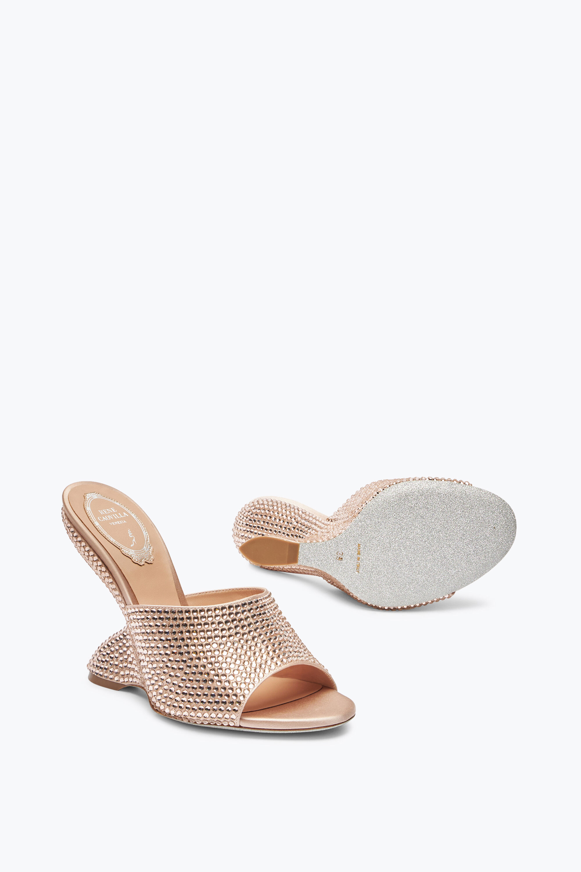 お気に入りの Jeweled Symphony Nude Mule With Crystals 105 | Rene Caovilla® 靴