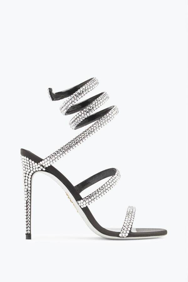 Cleo Black Sandal With Silver Crystals 105