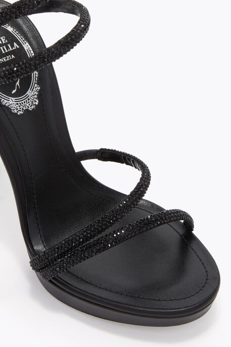 MARGOT BLACK PLATFORM SANDAL 120