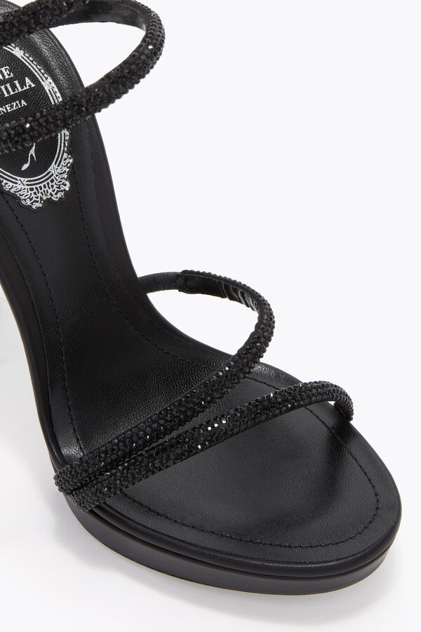 MARGOT BLACK PLATFORM SANDAL 120