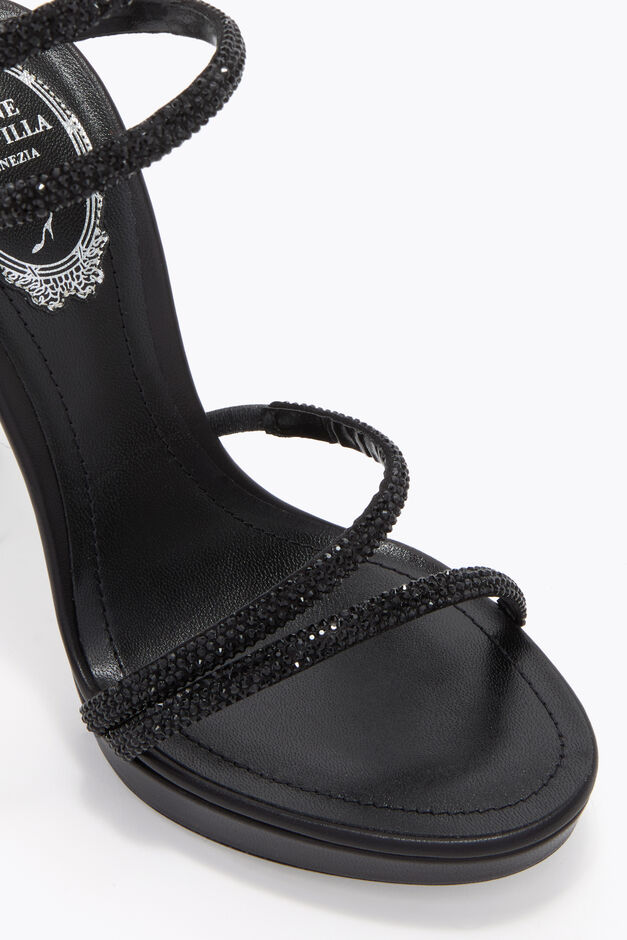 MARGOT BLACK PLATFORM SANDAL 120