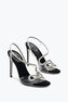 Morgana 黑色和银色涼鞋 105