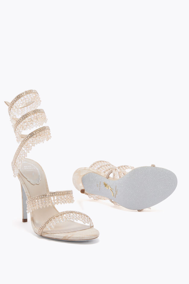 CHANDELIER SANDAL IN SAND DAMASK 105