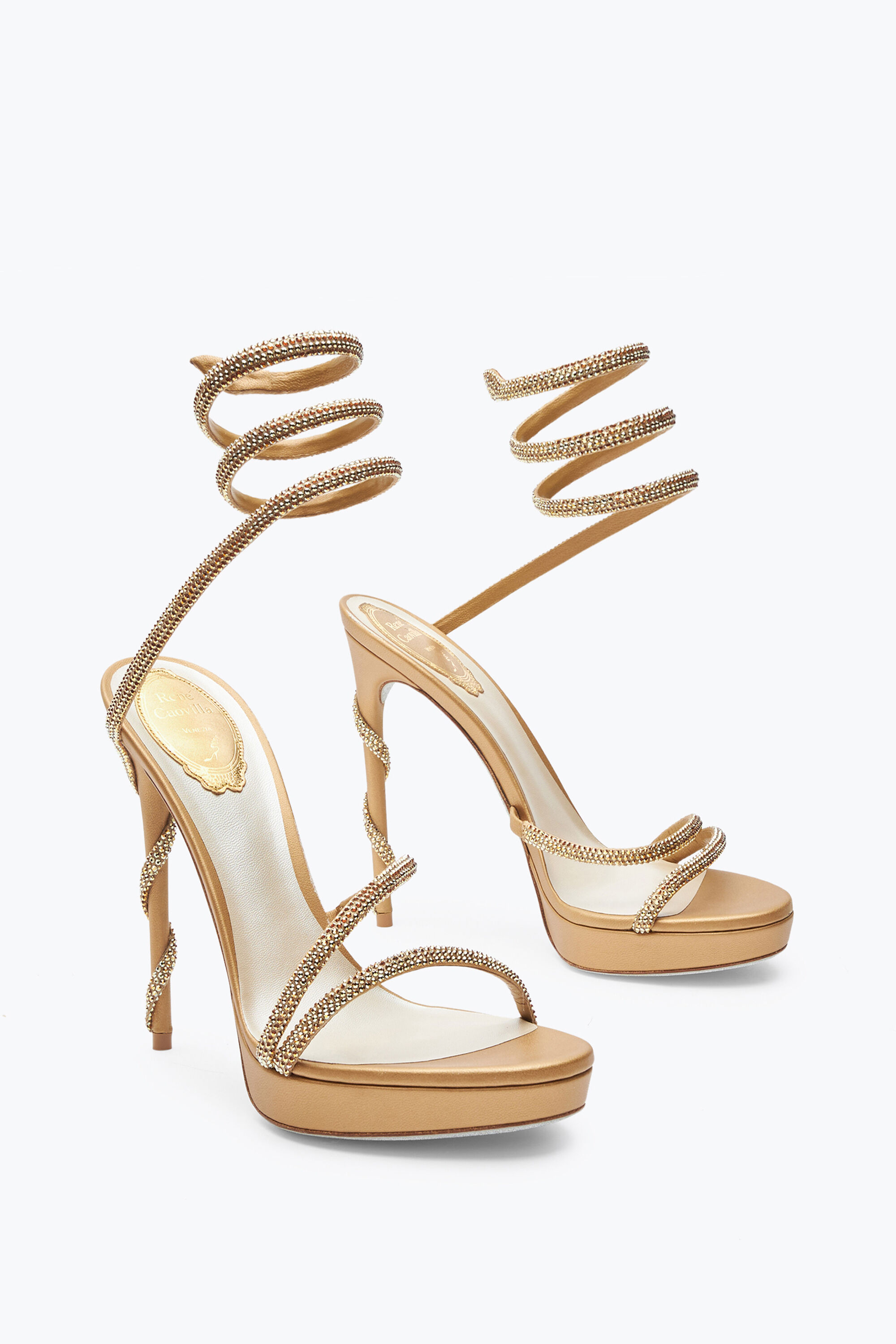 Tacchi oro con best sale plateau