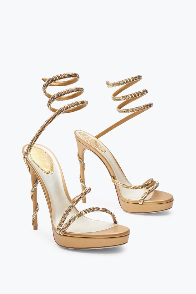 MARGOT CRYSTAL GOLD PLATFORM SANDAL 120 MARGOT CRYSTAL GOLD PLATFORM SANDAL 120