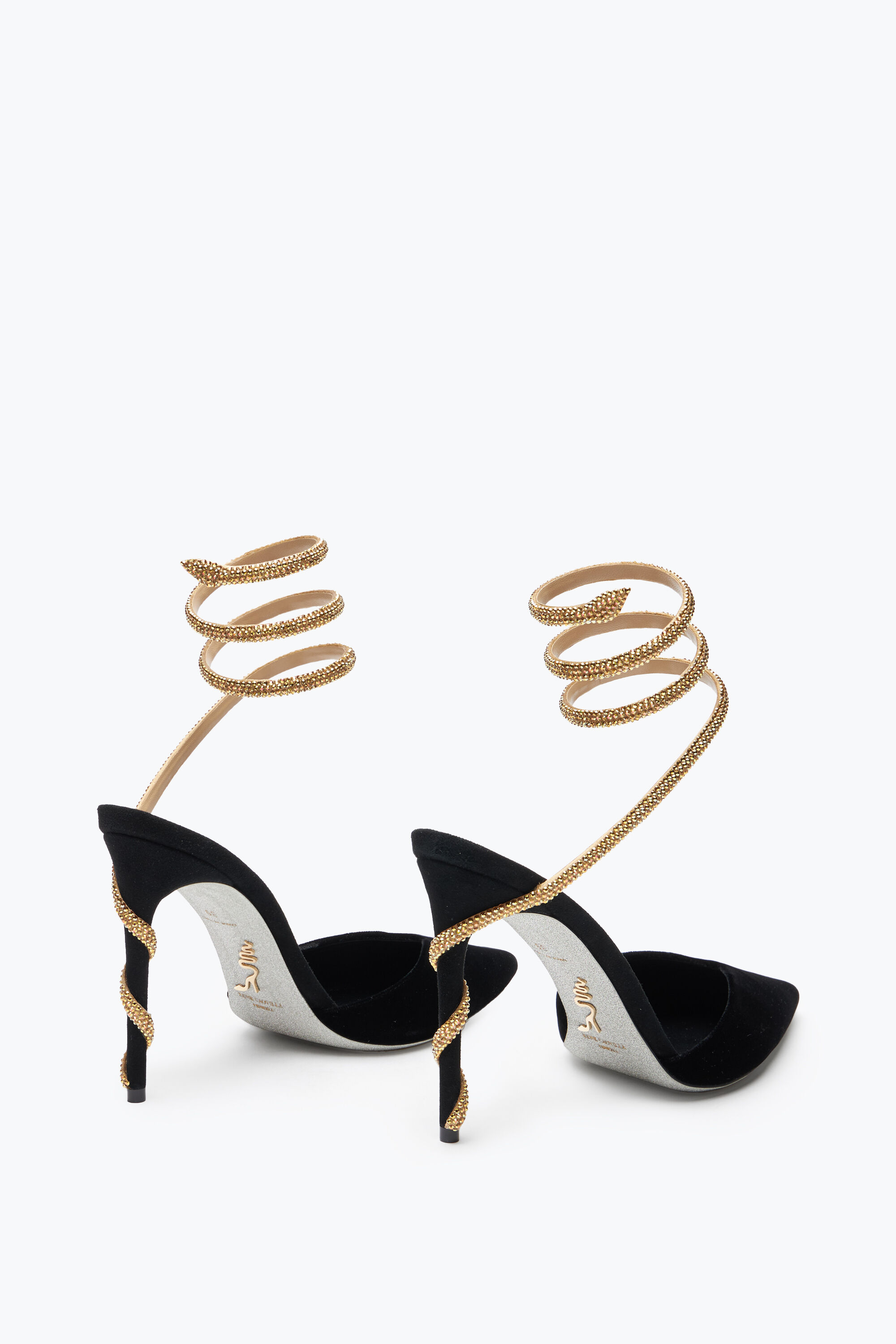 パンプス Rene Caovilla C12189105.VL01V065 Pumps Jeweled Juniper Black And Silver Pump 105 | Rene Caovilla®