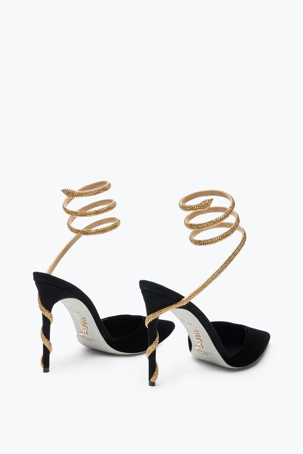 Zapato De Sal&oacute;n Margot Negro Y Dorado 105
