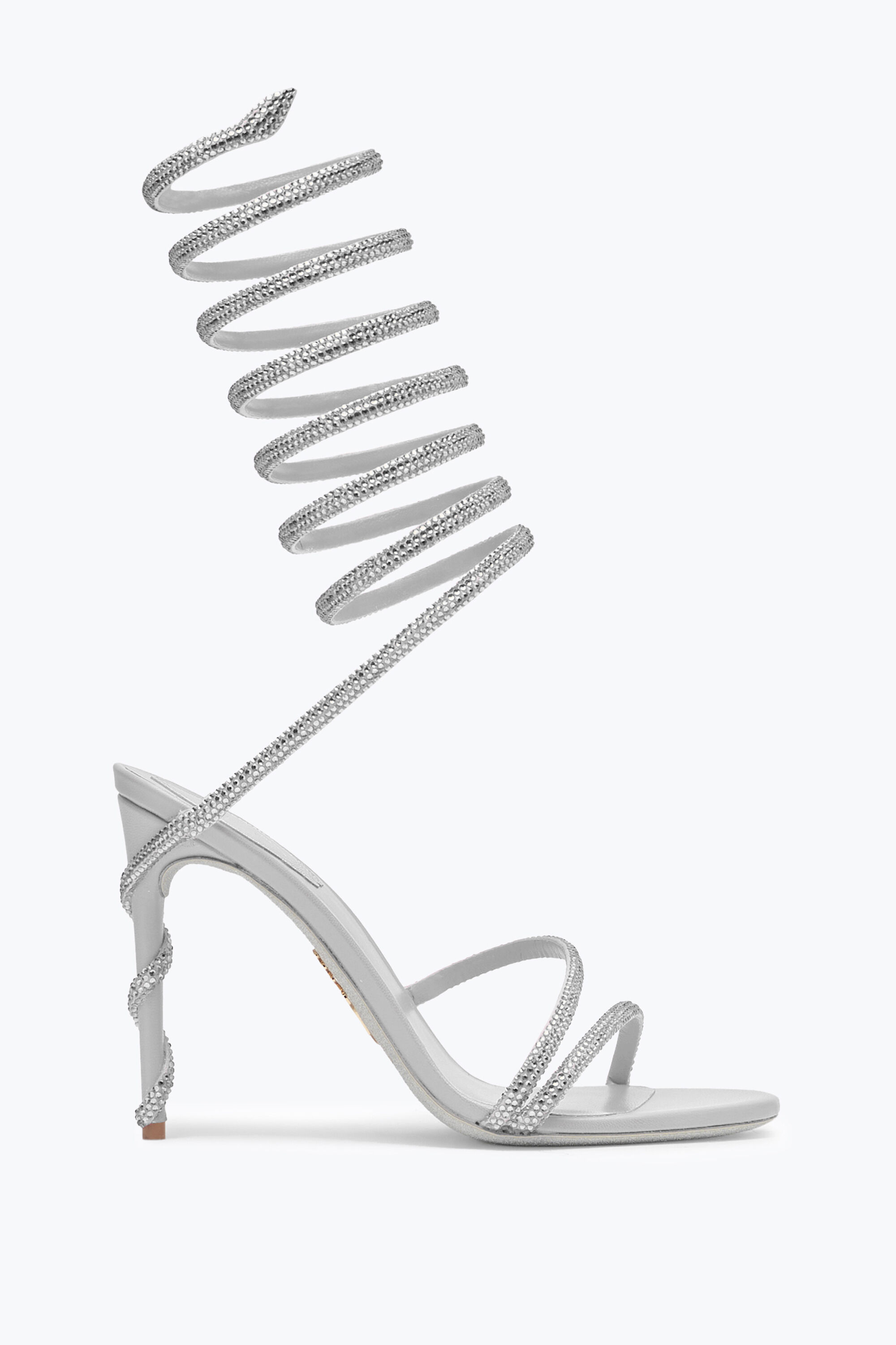 Jeweled Margot Crystal Grey Sandal 105 Rene Caovilla