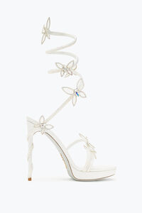 Margot Crystal White Platform Sandal 120
