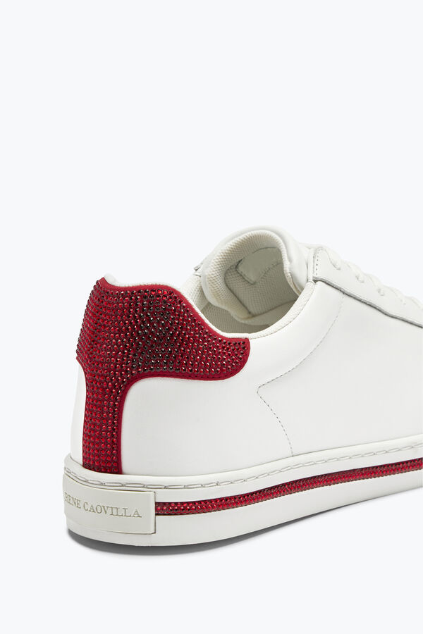 Zapatilla Xtra Blanca Y Roja Con Cristales 15