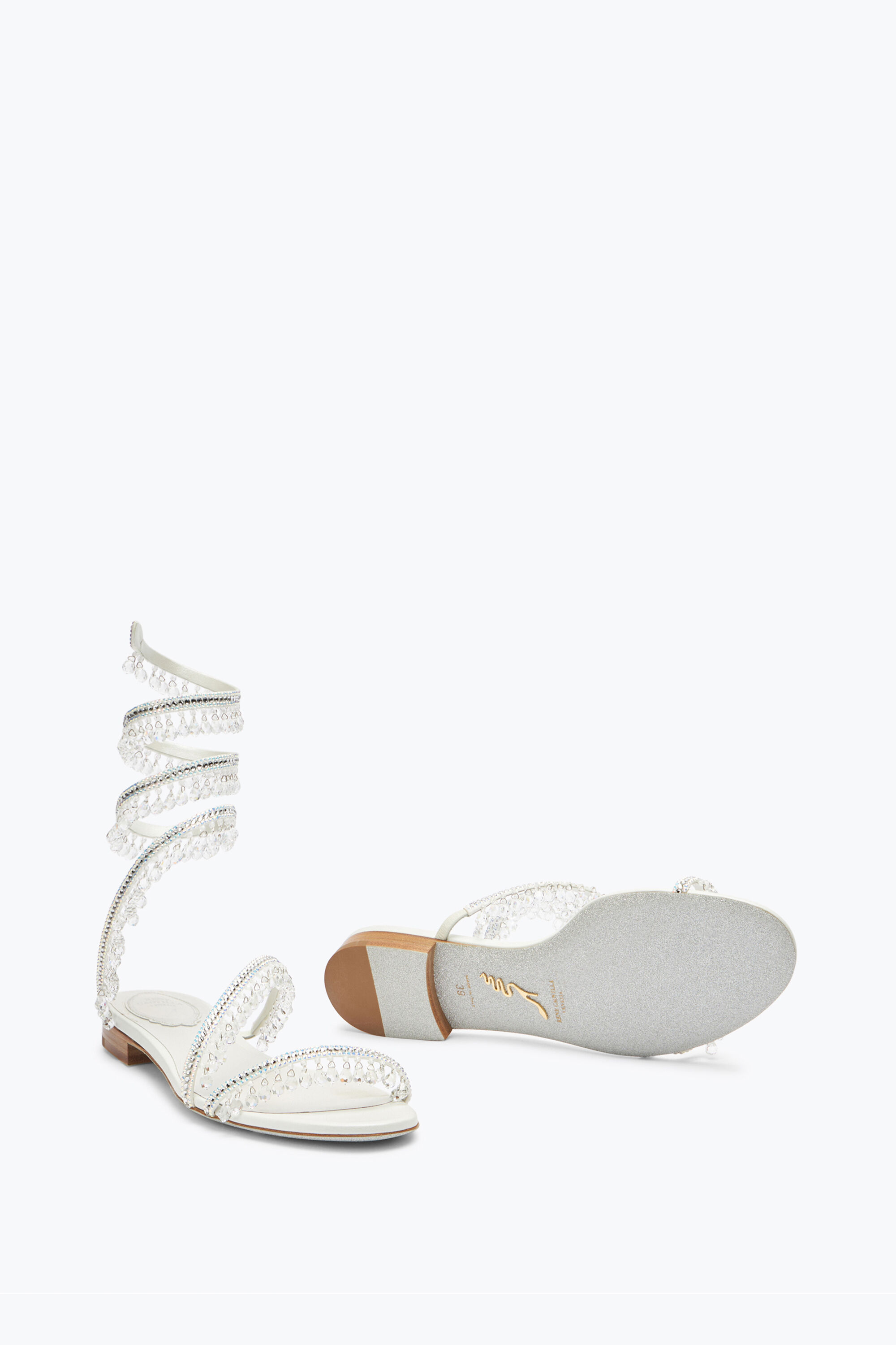 Designer flat shoes Jeweled shoes Rene Caovilla