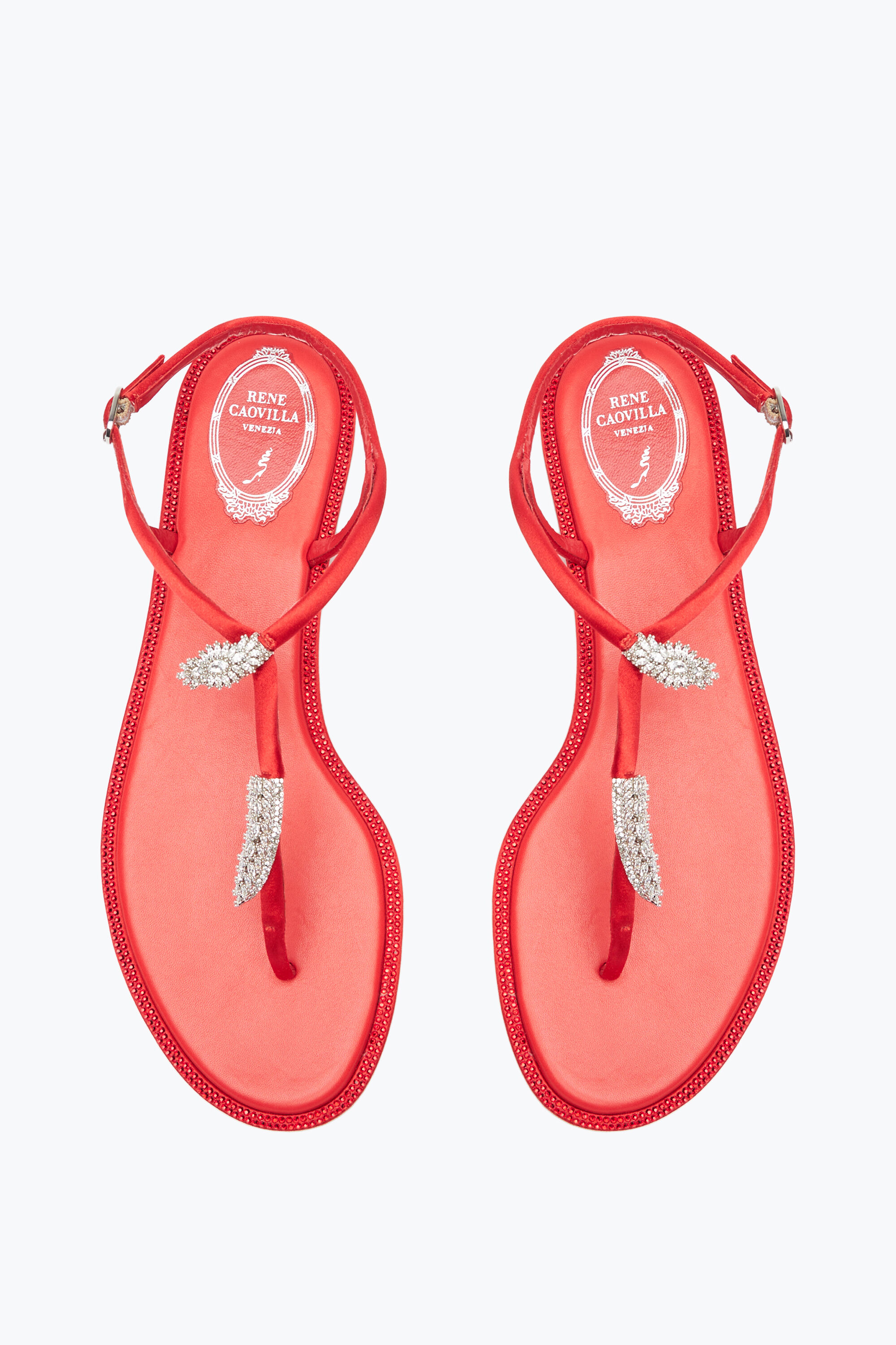 Red flat thong sandals 2025