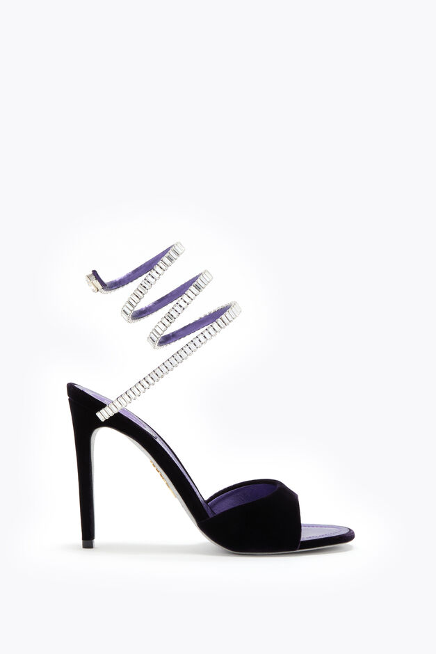 SPARK SANDAL IN PURPLE VELVET 105 SPARK SANDAL IN PURPLE VELVET 105