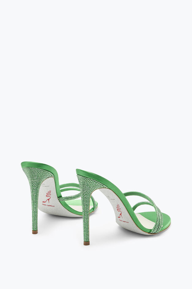 Irina Crystal Green Mule 105