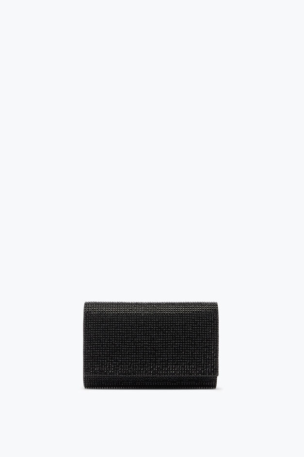Clutch Aida Nera Con Cristalli All-Over Clutch Aida Nera Con Cristalli All-Over