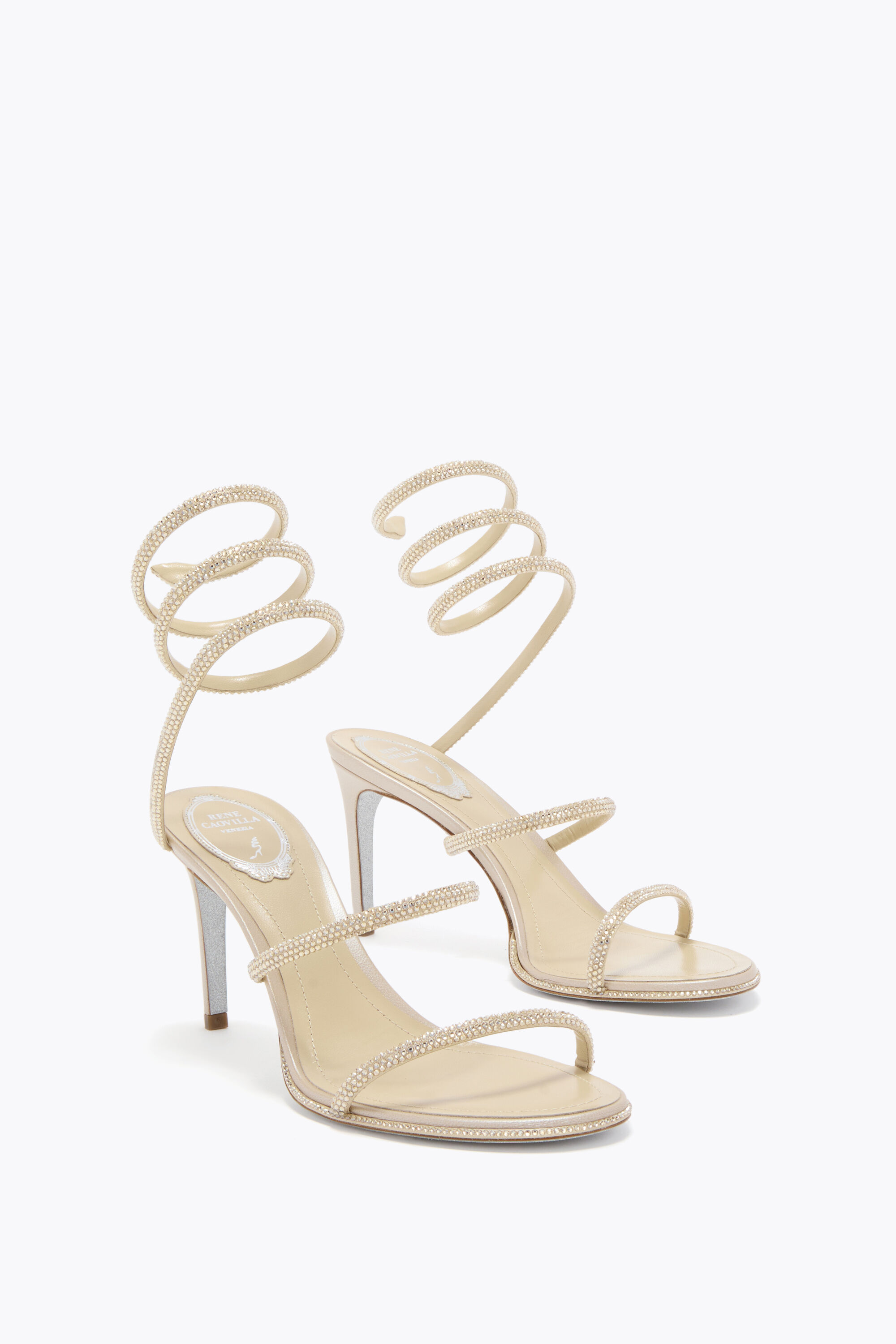 ReneCaovillaサンダル２点おまとめパールビジュー装飾サンダル クレオ Rene Caovilla® Cleo: jeweled designer sandals