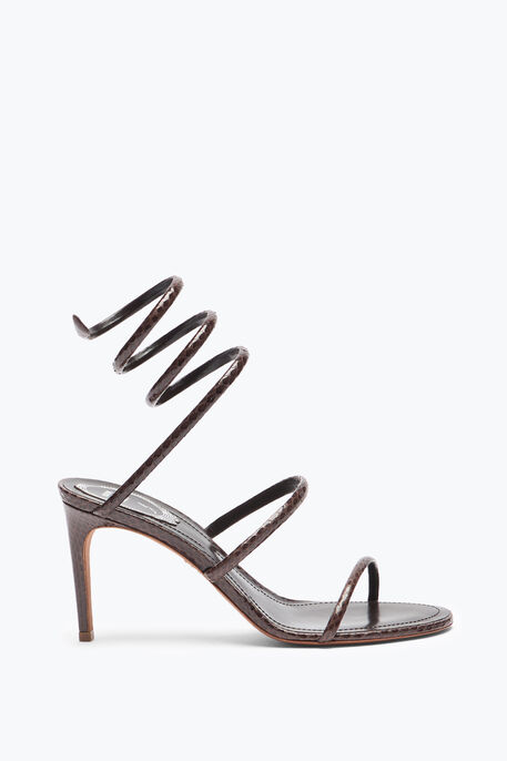 CLEO BROWN AYERS LEATHER SANDAL 80