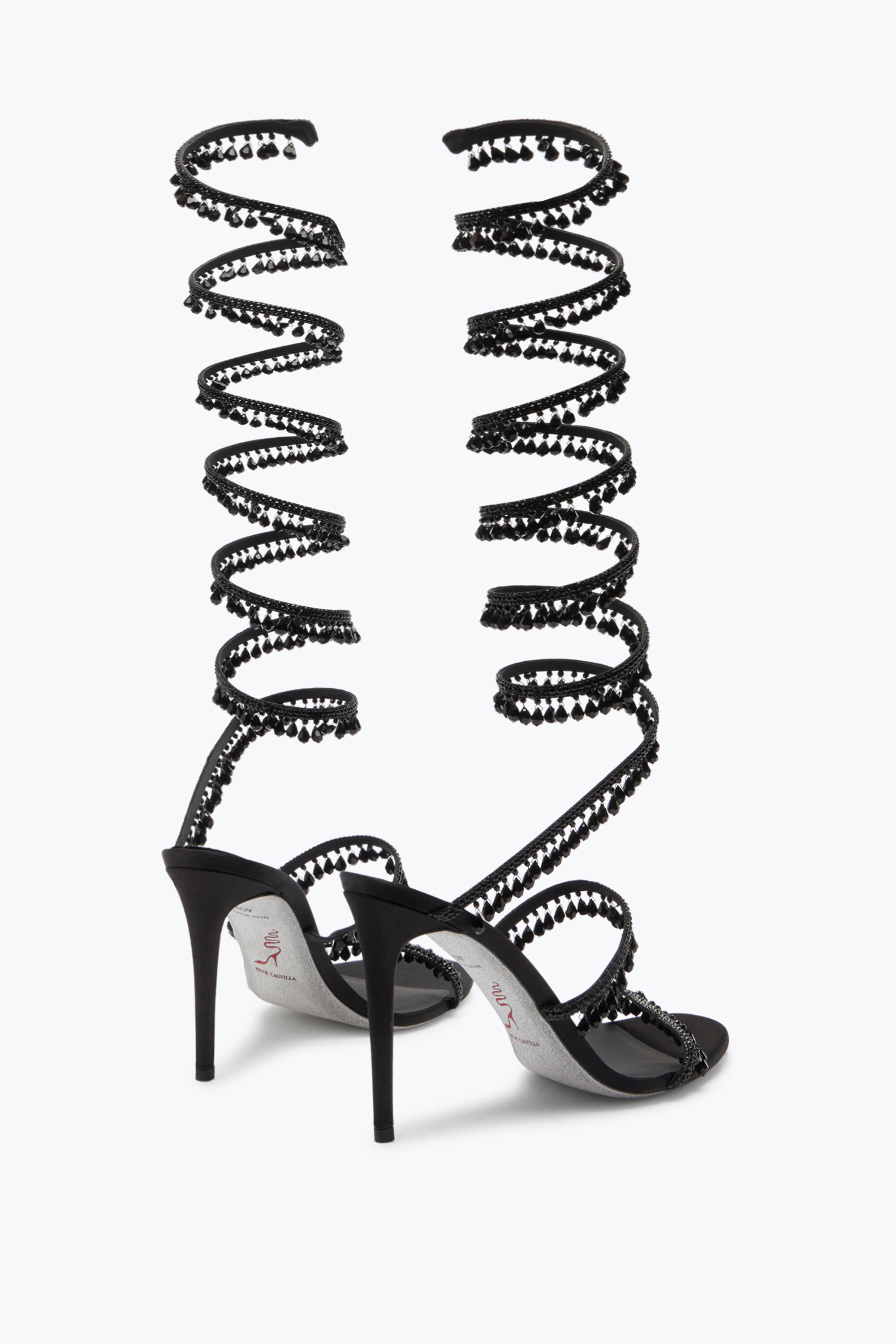 Rene美品 Jeweled CHANDELIER IVORY SANDAL WITH PEARLS 105 | Rene Caovilla®