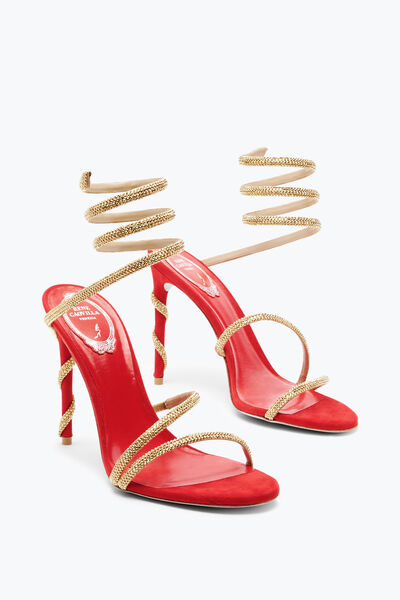 Sandales Talon Haut Rouge Zara - En Vinyle, Référence 1322/301, Neuves Sans Emballage