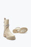 Cleo White Leather Bootie 25