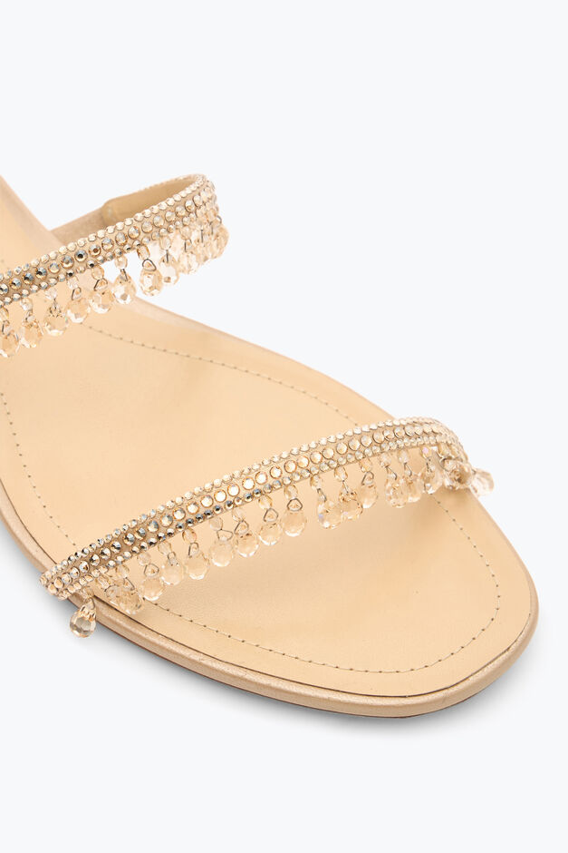 CHANDELIER NUDE FLAT SANDAL 10
