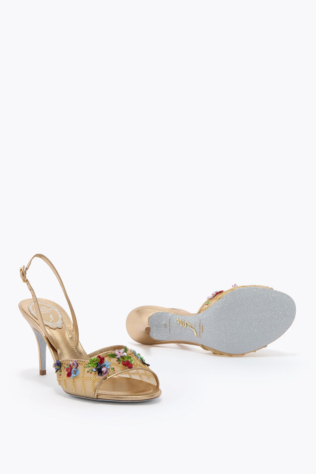 FLORA GOLD SANDAL 80