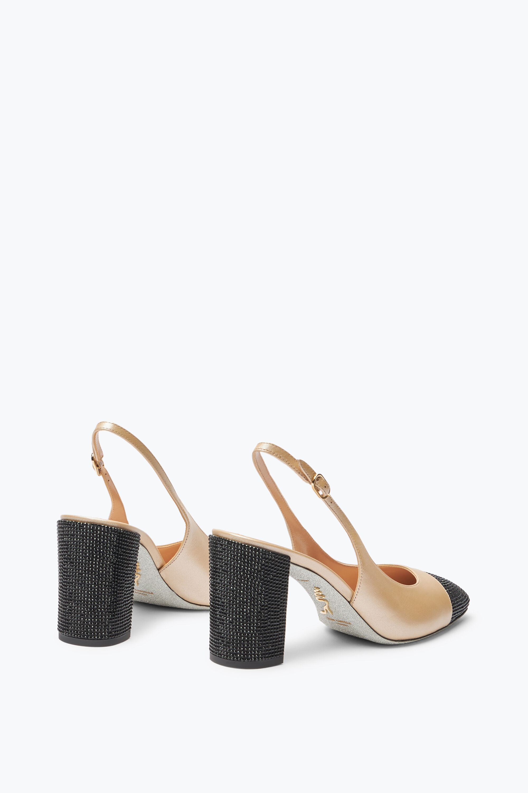 Kristen Nude And Black Slingback 80 Slingbacks in Beige for Women