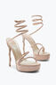 Margot Crystal Beige Platform Sandal 130