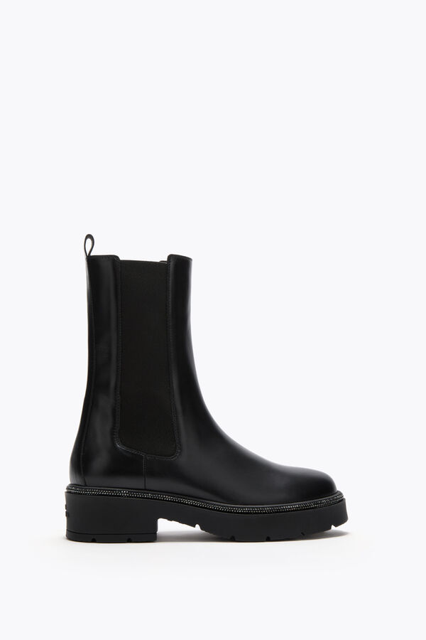 BIKA BLACK ANKLE BOOT WITH CRYSTALS 50