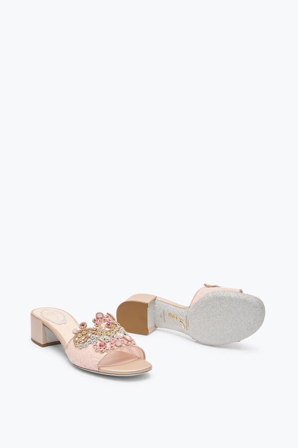 VENEZIANA POWDER PINK SLIDER SANDAL 40
