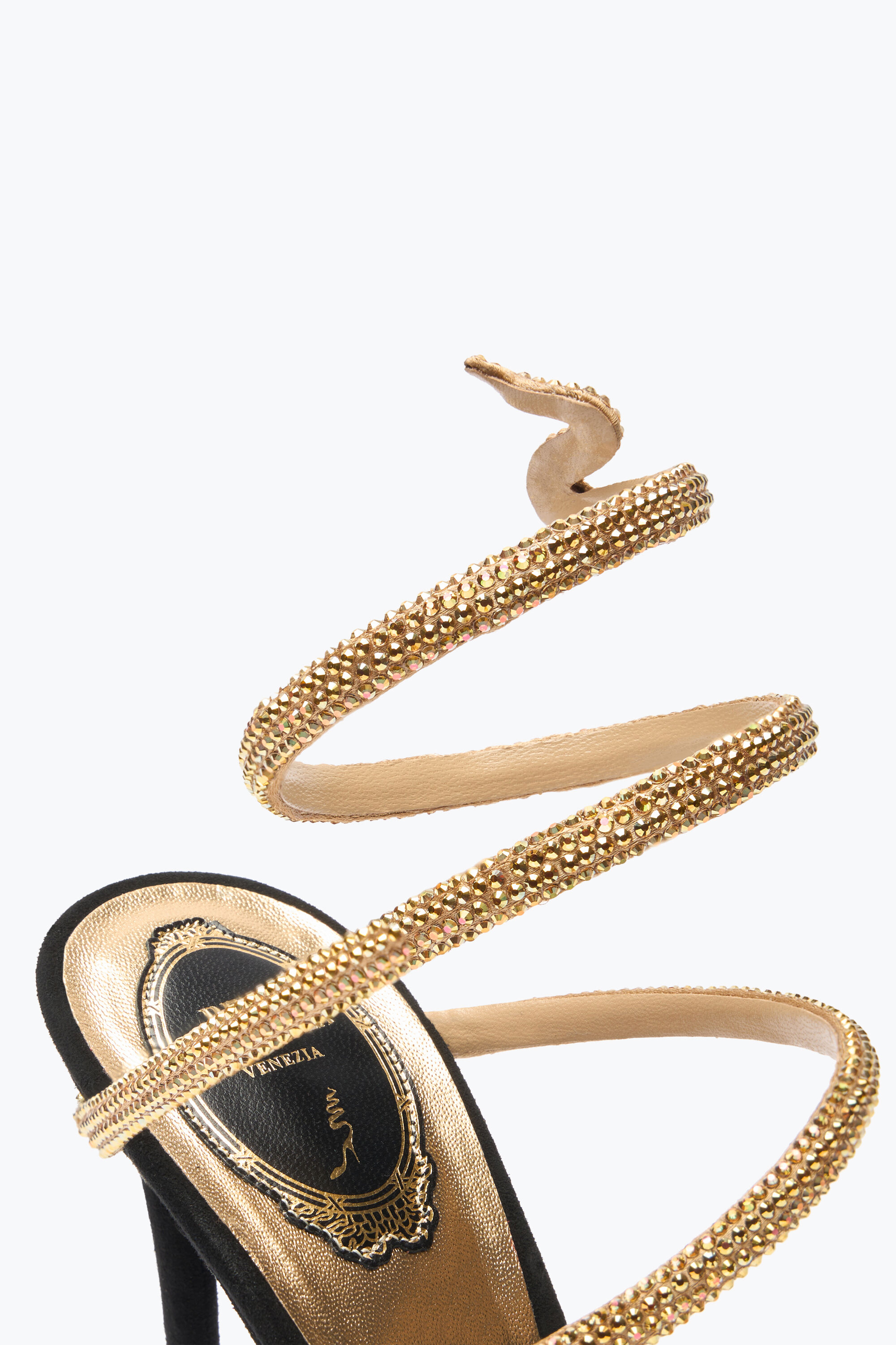 Sandali serpente oro clearance