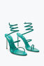 Cleo Emerald Green Sandal With Crystals 105