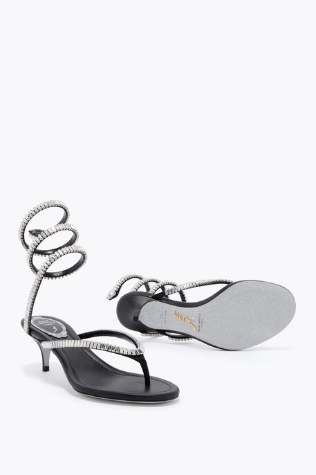 SPARK BLACK THONG SANDAL WITH SERPENT 50