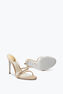 Irina Crystal Champagne Mule 105