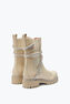 Cleo White Leather Bootie 25