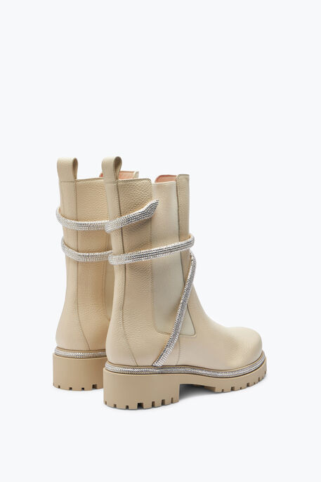 Cleo White Leather Bootie 25 Cleo White Leather Bootie 25