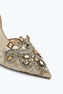 Goldfarbene, Dekorierte Slingpumps Veneziana