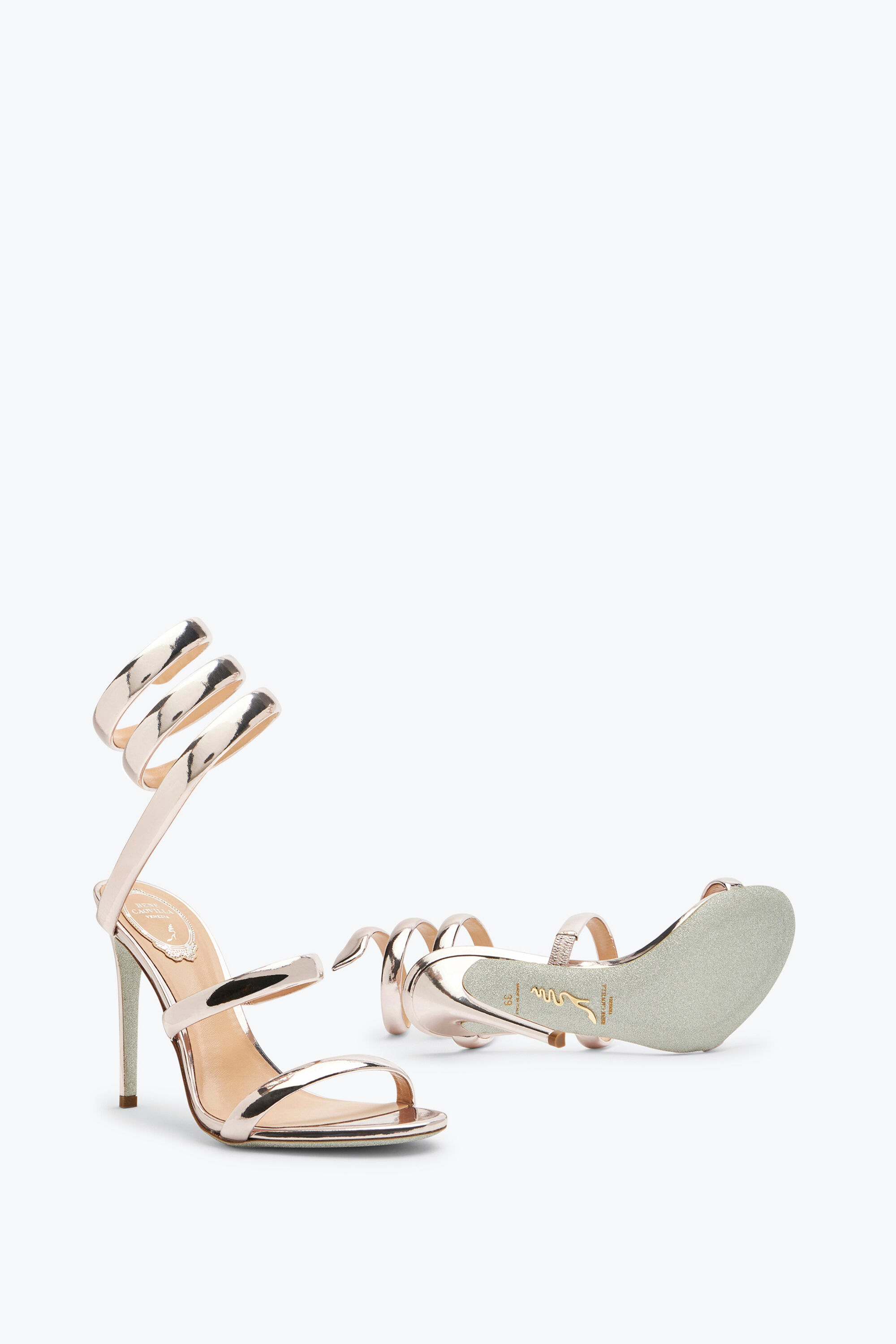 Cleo Rose Gold Sandal 105 Sandals in Pink for Women Rene Caovilla