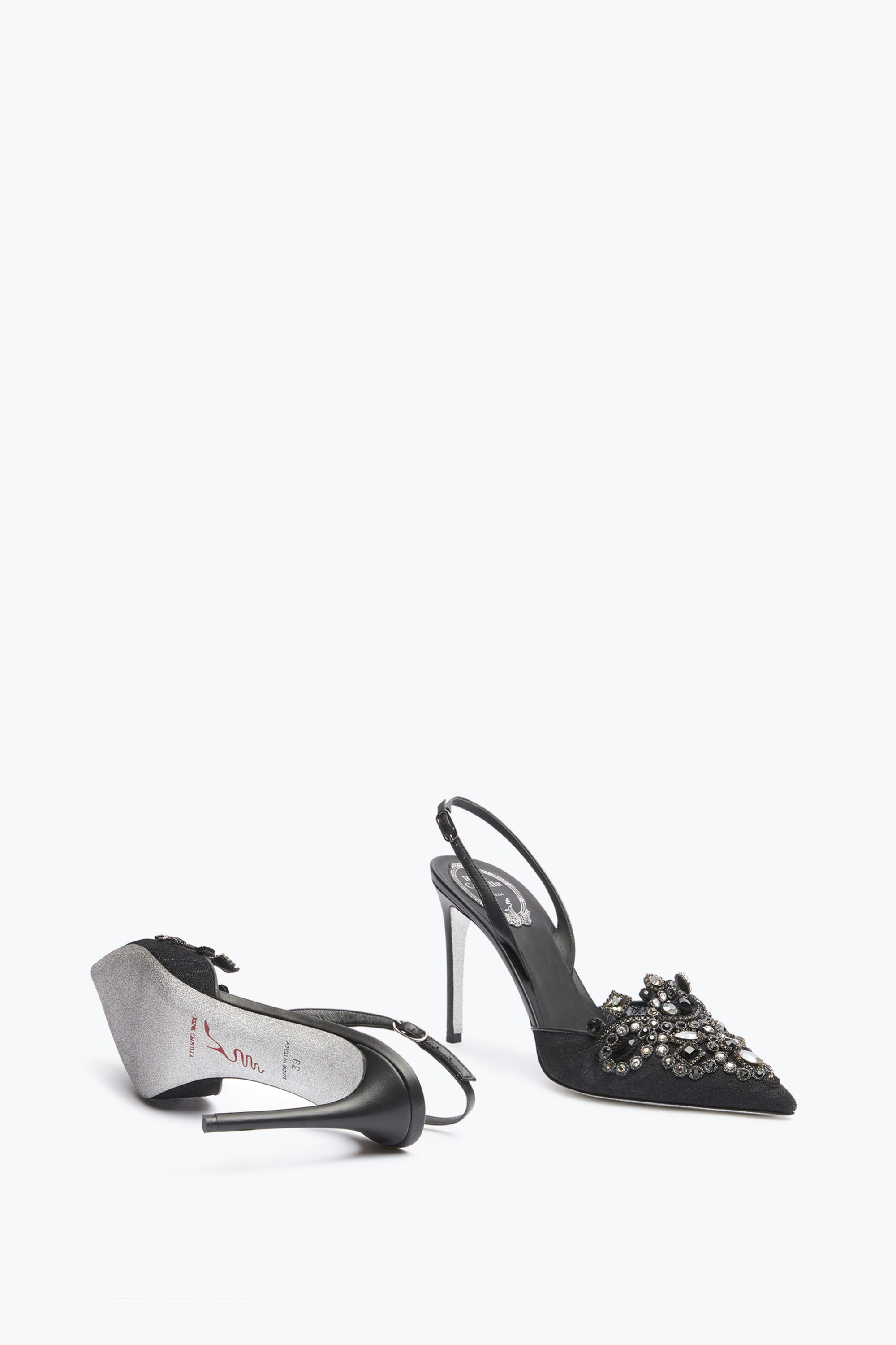 Designer Slingback shoes with heels Caovilla