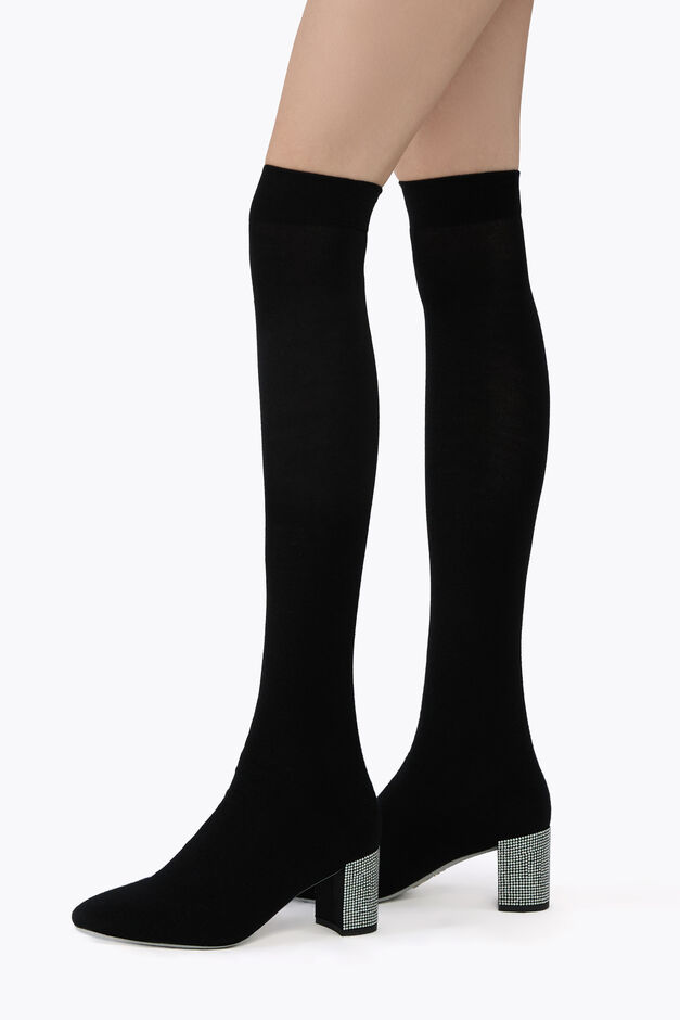 SONIA BLACK CASHMERE BOOT 60