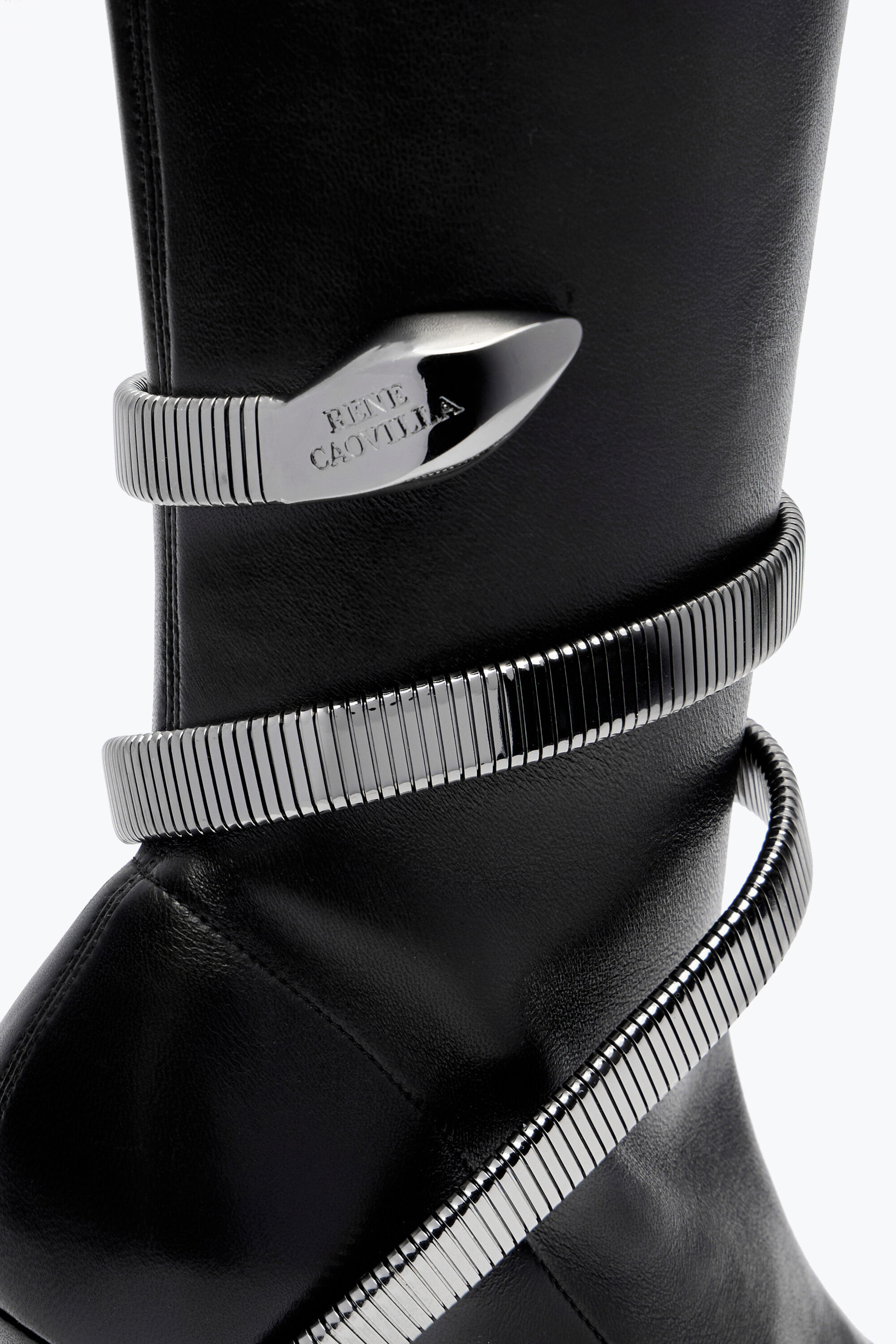 Leather biker ankle boots with bejewelled straps clearance